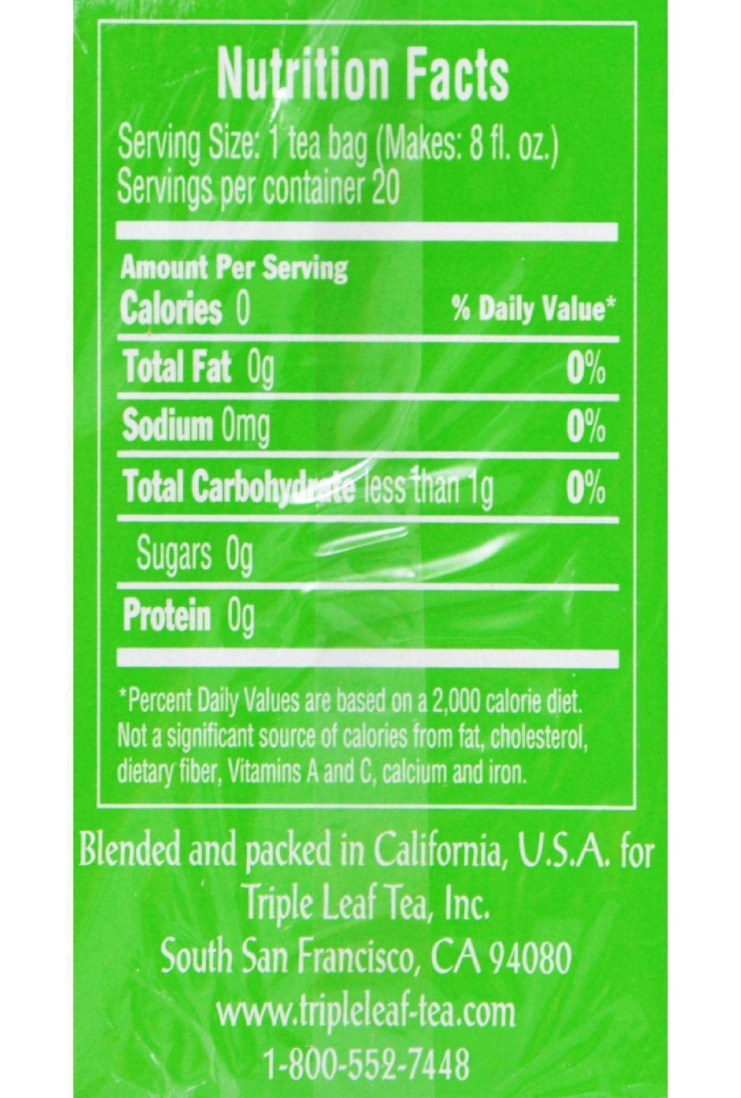 Triple Leaf Tea Green Premium Tea - 20 Bags - image 2