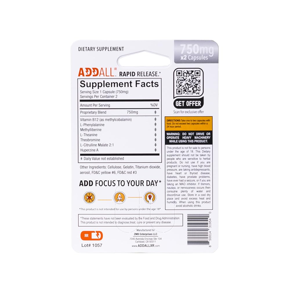 Addall Rapid Release Supplement Brain Support - image 2