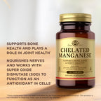 Solgar Chelated Manganese Bone & Joint Support - 200 Tablets - image 5