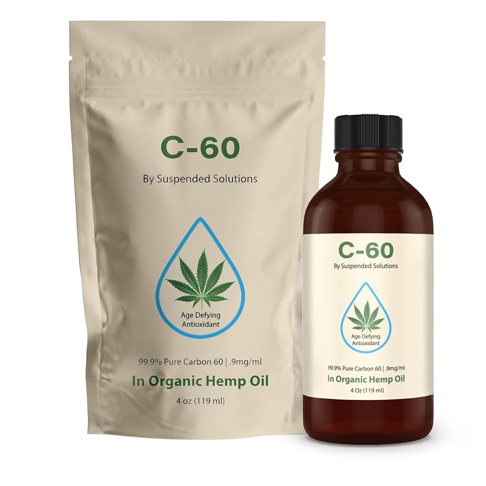 Suspended Solutions Carbon 60 C60 in Hemp Oil - 4 oz