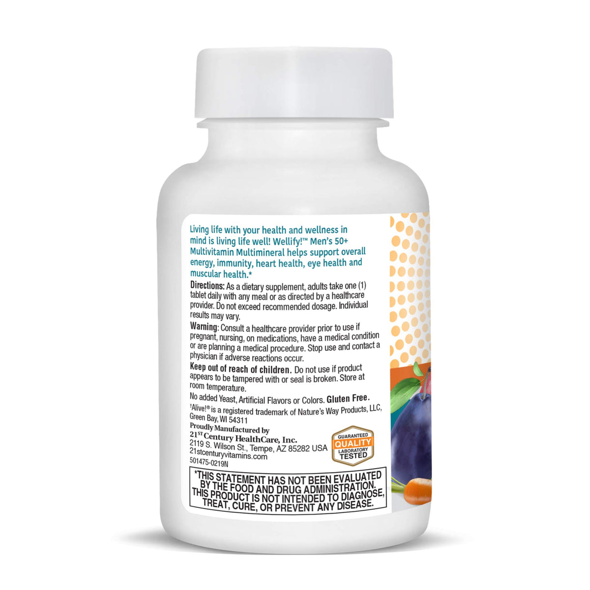 21st Century Wellify Men's 50+ Multivitamin - 65 Tablets - image 2
