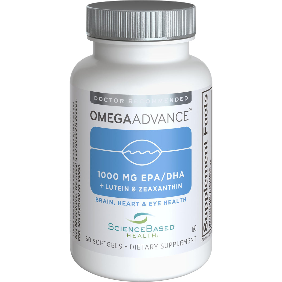ScienceBased Health OmegaAdvance Omega-3 Fish Oil with Lutein - 60 Softgels