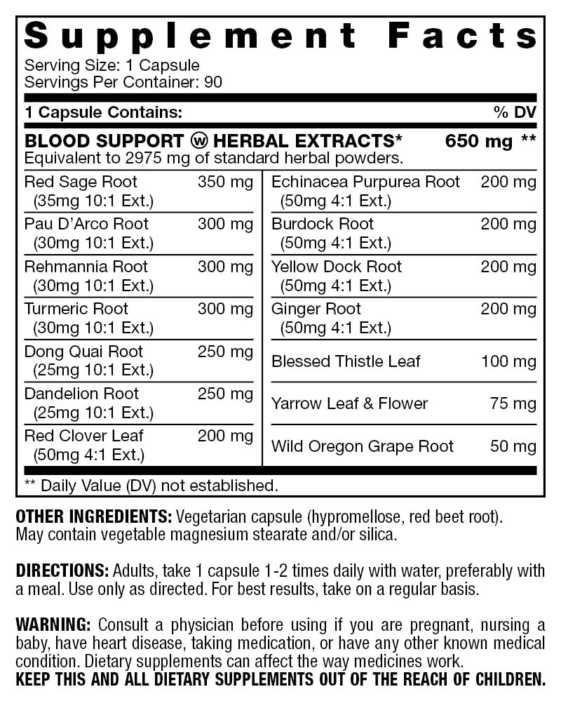 Fresh Start Blood Support Herbal Supplement - 90 Capsules - image 2