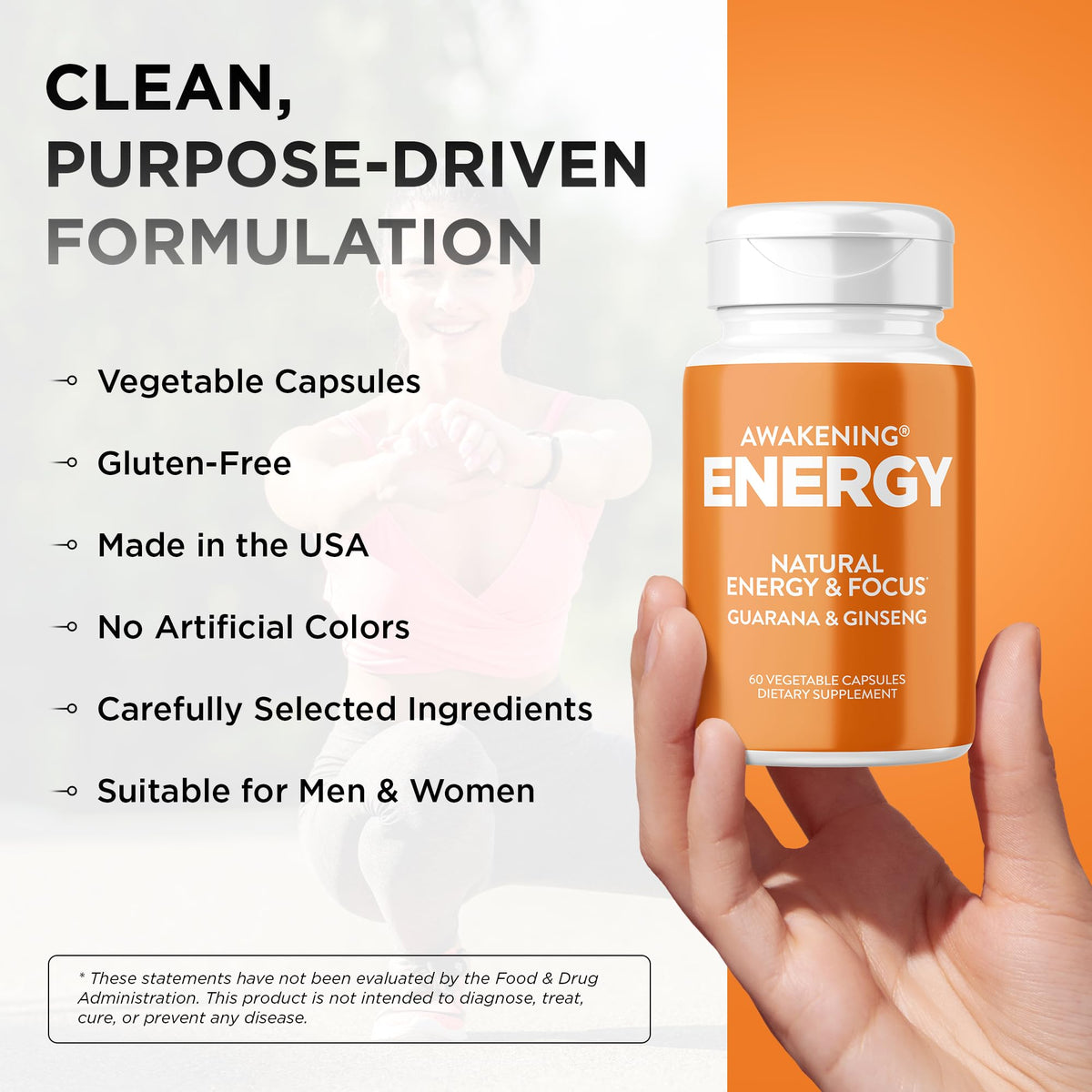 Oxygen Nutrition Awakening Natural Energy & Focus Supplement - 60 Capsules - image 4
