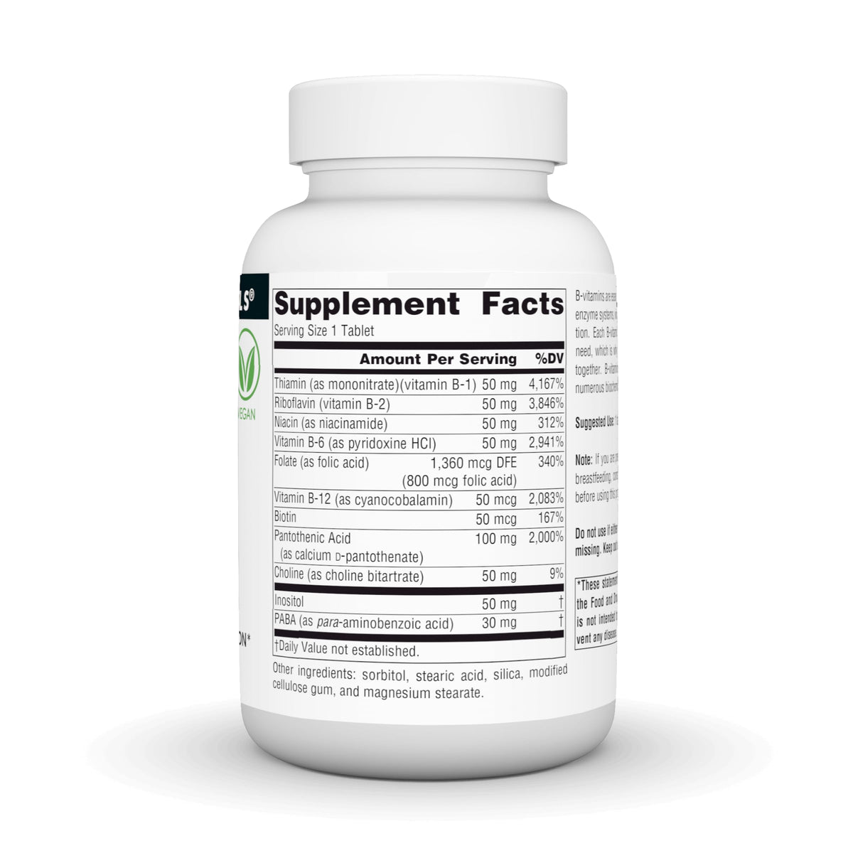Source Naturals B-50 Complex Vitamin B - 100 Vegan Tablets - image 3
