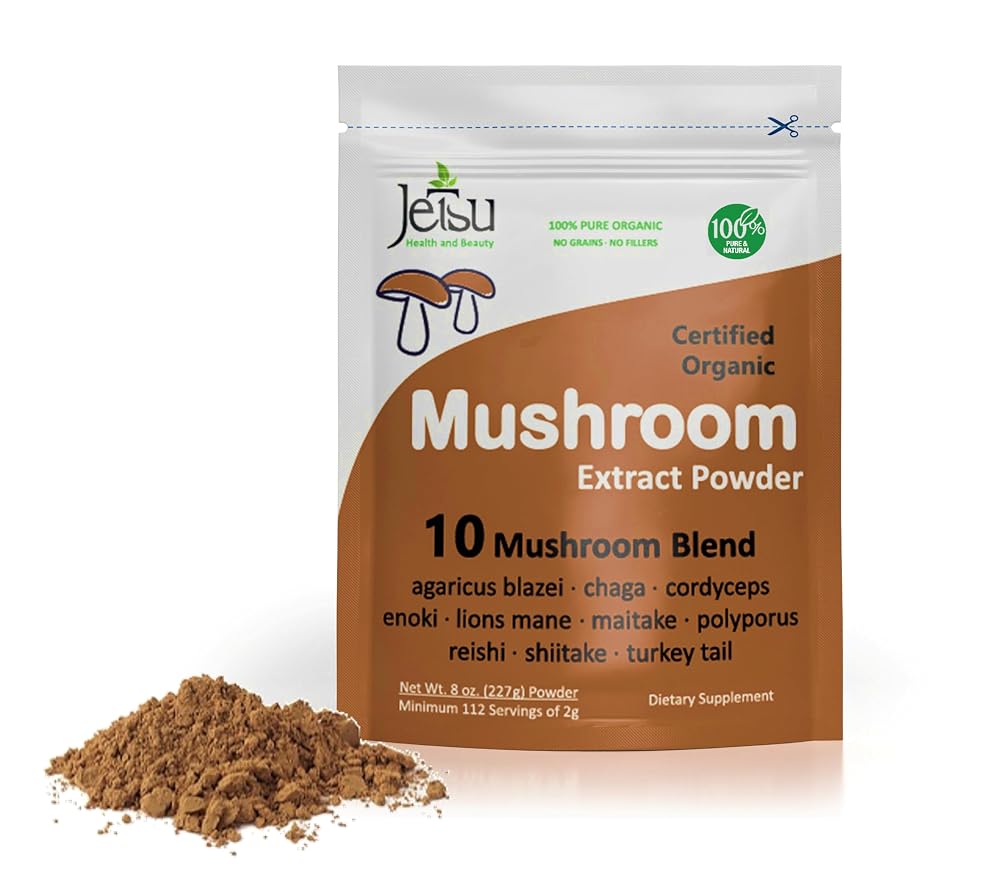 Jetsu Mushroom Extract Powder 10 Blend - 8 Ounce