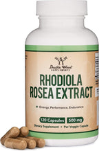 Double Wood Supplements Rhodiola Rosea Root Extract 500mg - 120 Capsules
