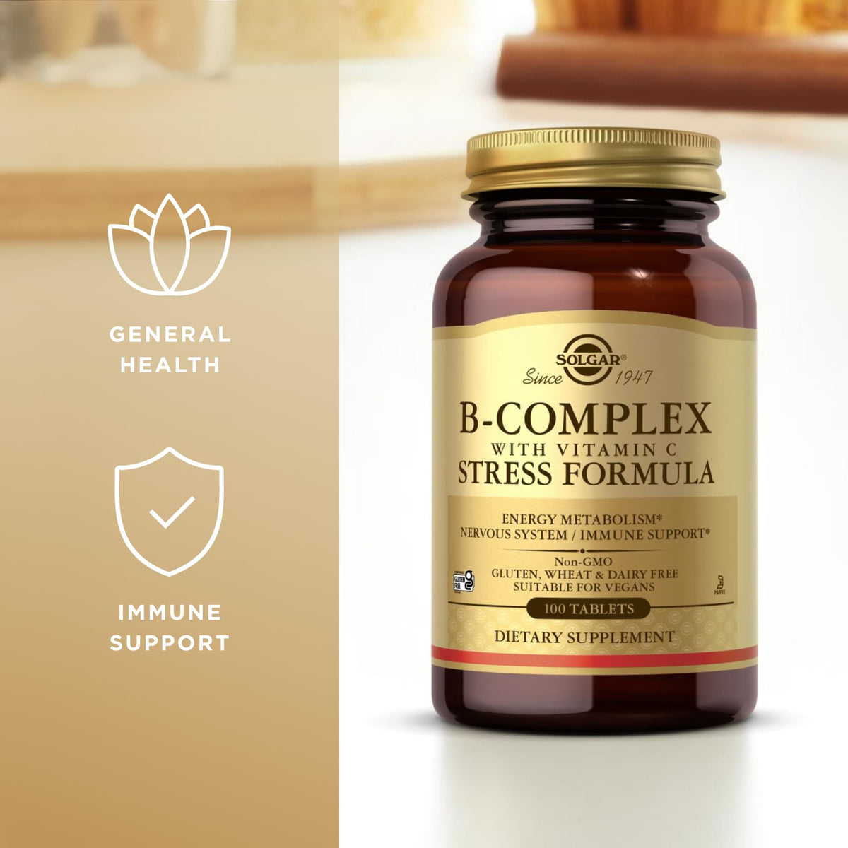 Solgar B-Complex with Vitamin C Stress Formula Tablets