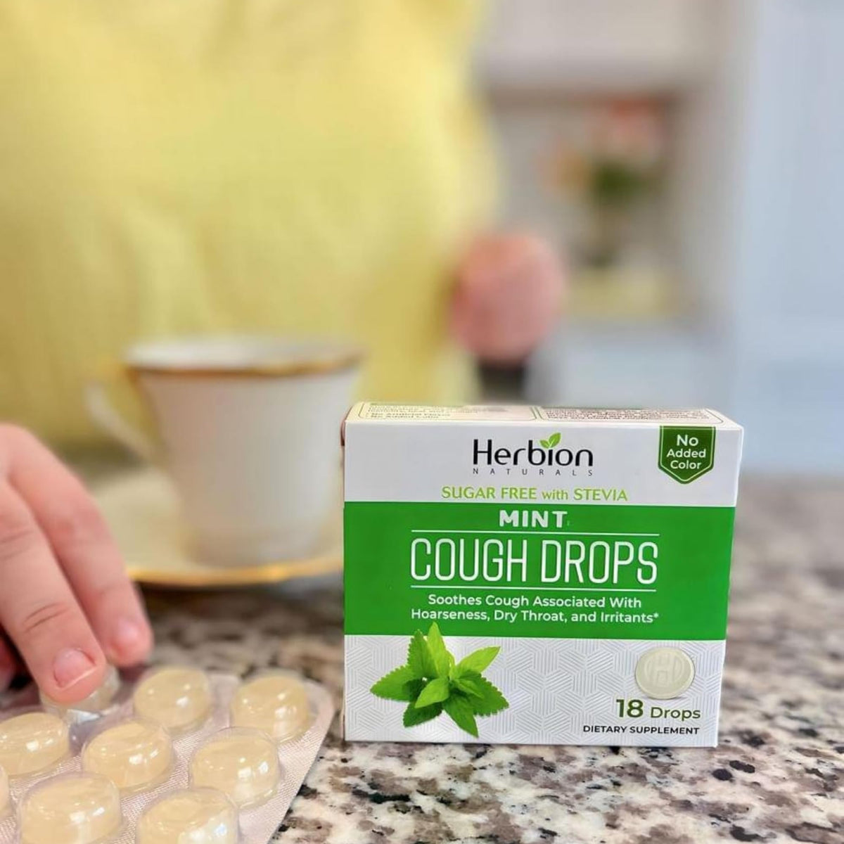 HERBION Naturals Sugar-Free Mint Cough Drops with Stevia - 18 Count - image 6