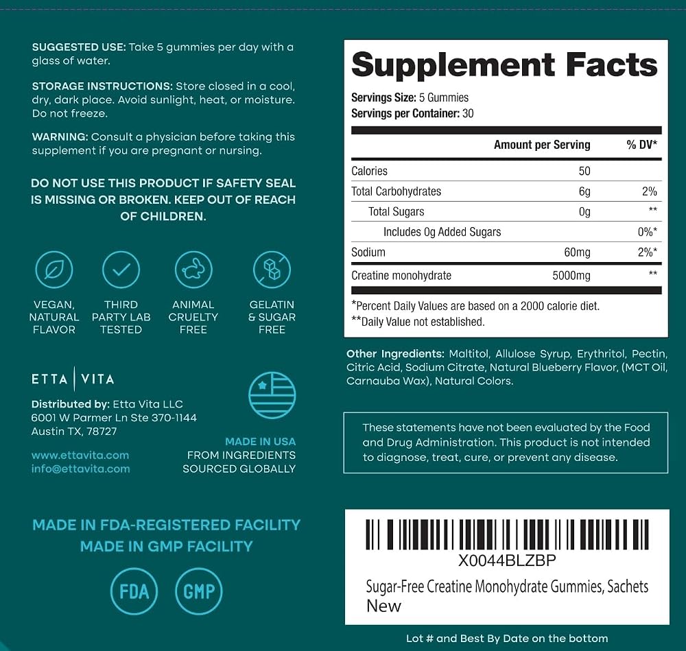 Etta Vita Creatine Gummies -Variation Family 01