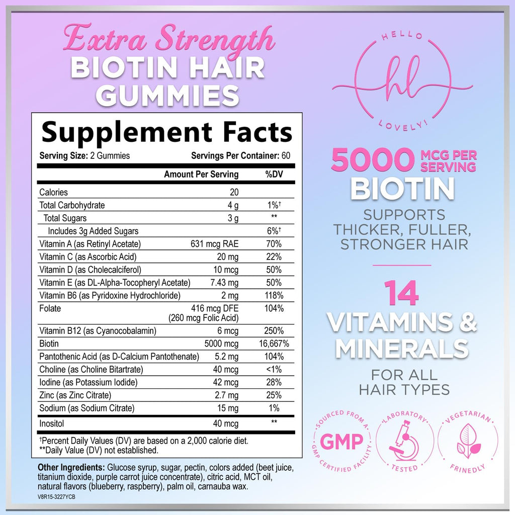 Hello Lovely! Hair Vitamin Gummy - Advanced Hair