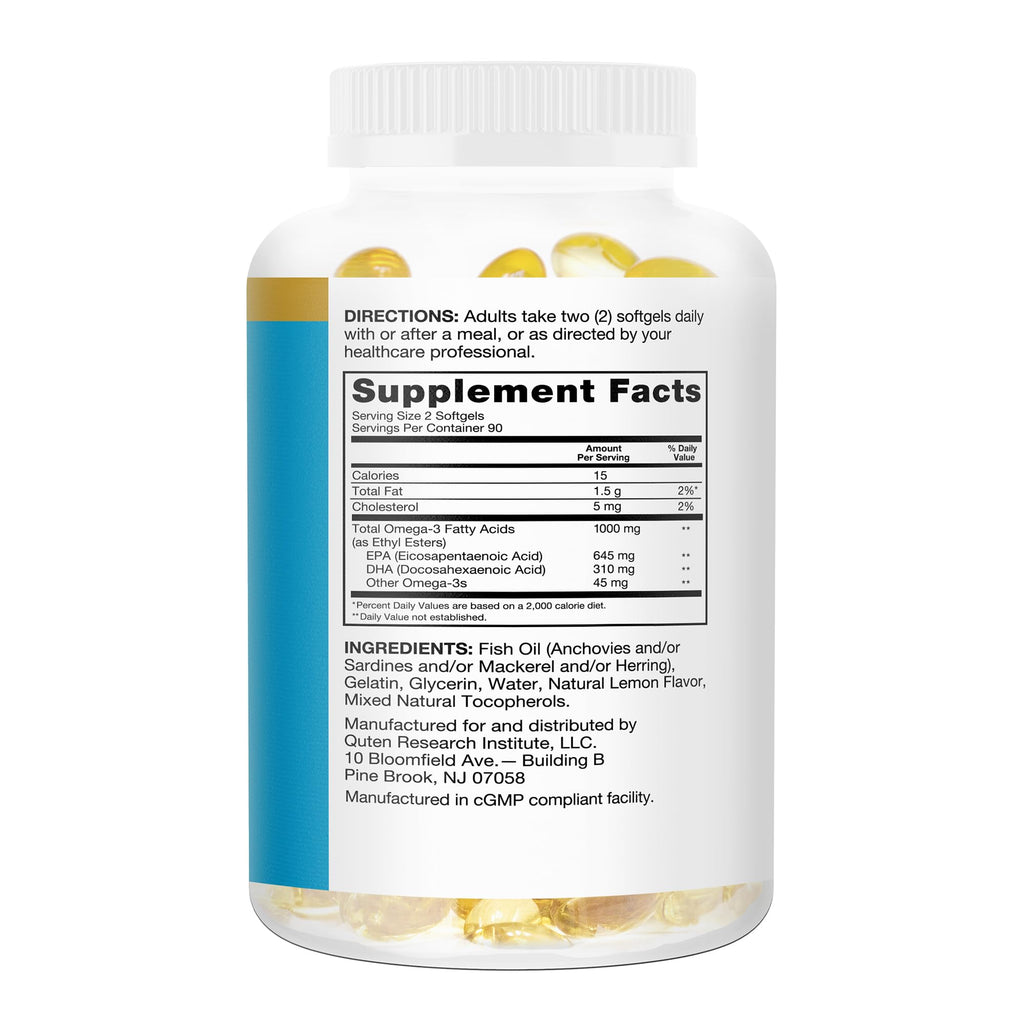 Qunol Ultra Omega-3 Fish Oil Mini Softgels 1000mg - 180 Count - image 9