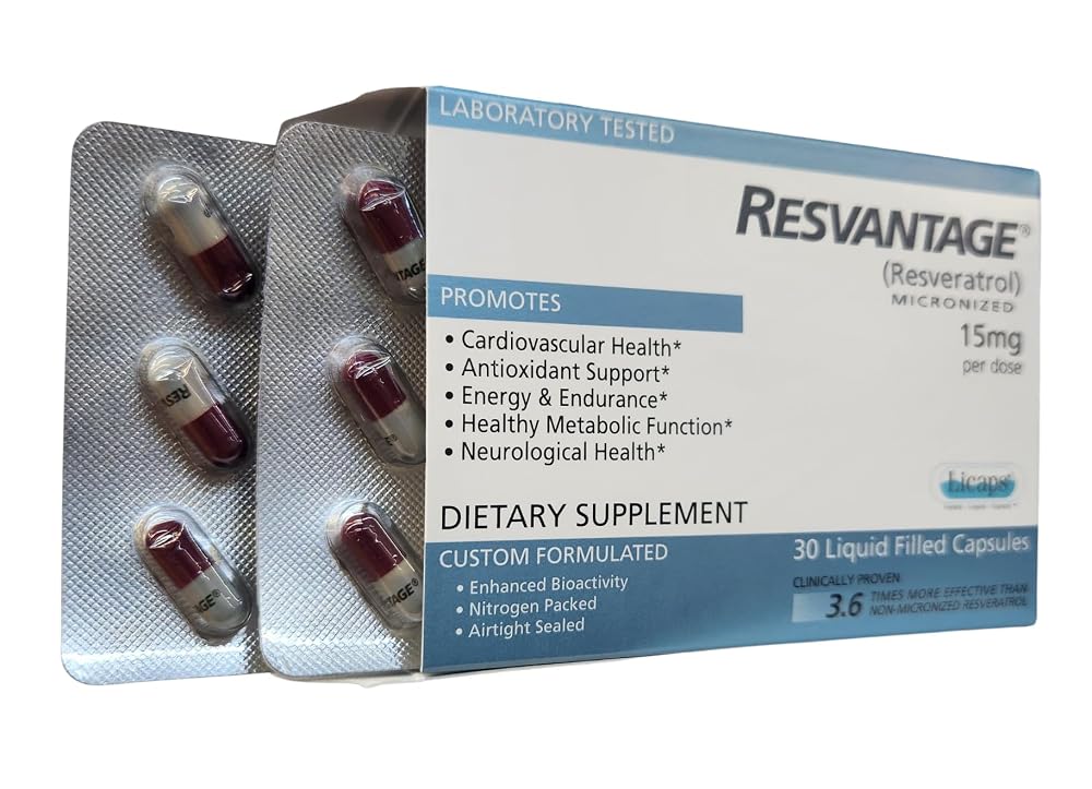 RESVANTAGE Resveratrol Antioxidant - 30 Liquid Capsules - image 4