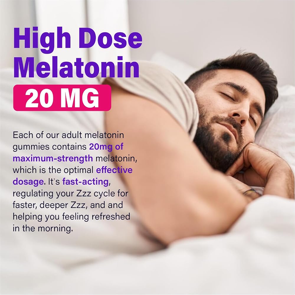 Tcemundry Melatonin Gummies 20mg for Adults - Maximum Strength
