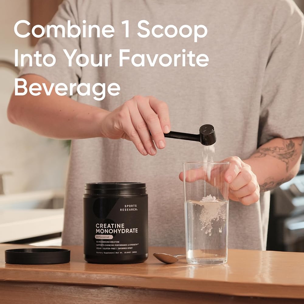 Sports Research® Creatine Monohydrate - Gain Lean Muscle