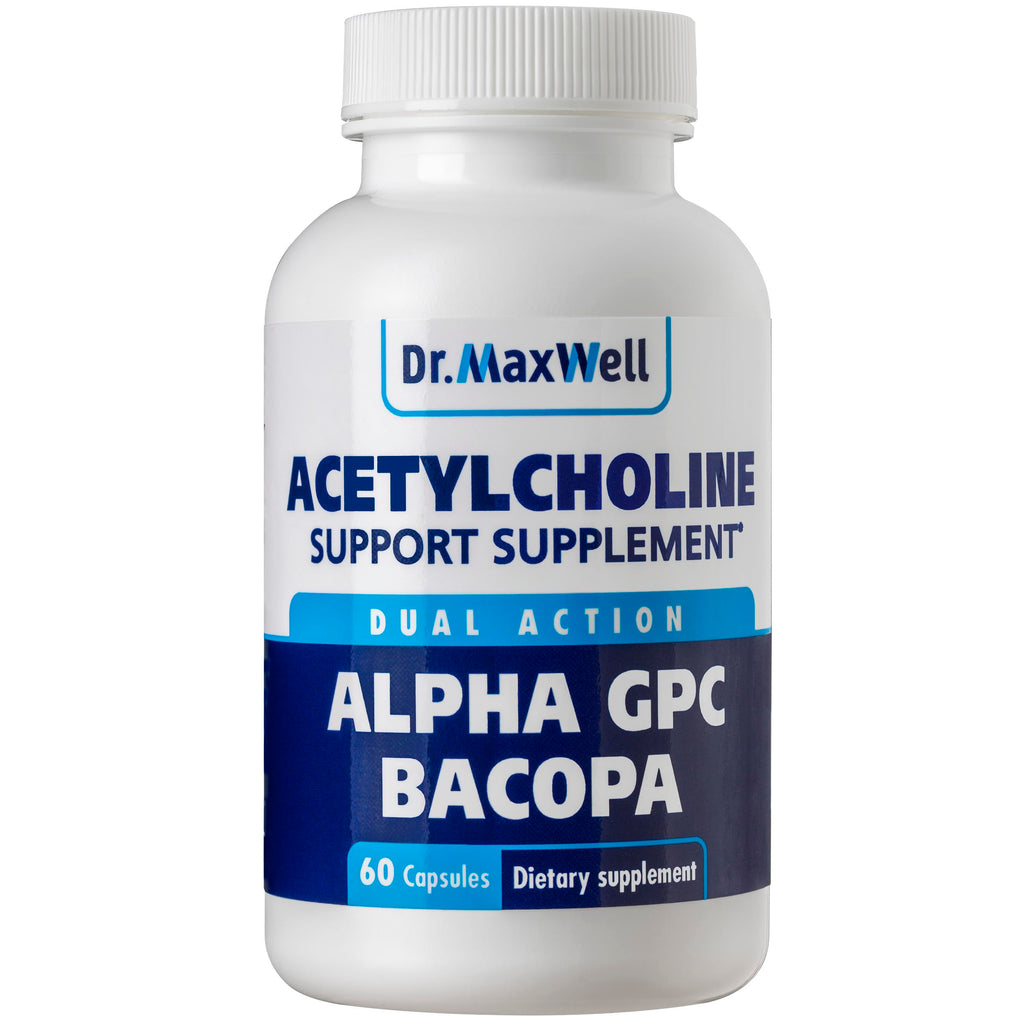 Dr. Maxwell Acetylcholine Alpha GPC 600mg + Bacopa - 60 Capsules