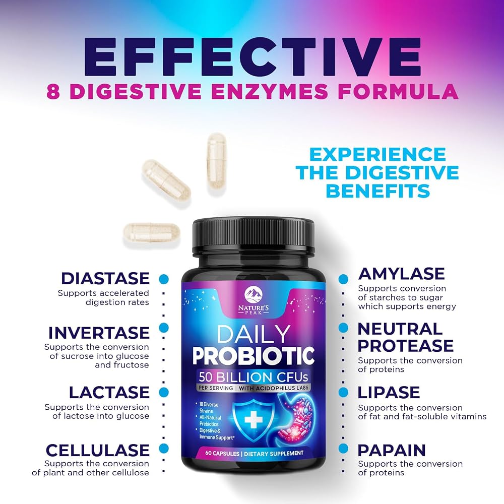 Nature's Peak Probiotics 50 Billion CFU Per Capsule - 10 Premium