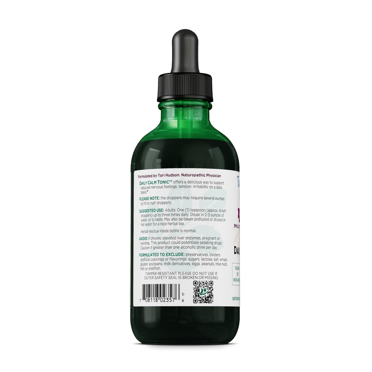 Vitanica Daily Calm Tonic, Nervous System Support, Vegan