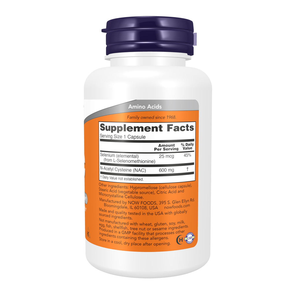 NOW Supplements, NAC (N-Acetyl Cysteine) 600 mg with Selenium