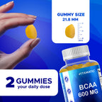Vitamatic BCAA Gummies - Branch Chain Amino Acid Supplements - Peach