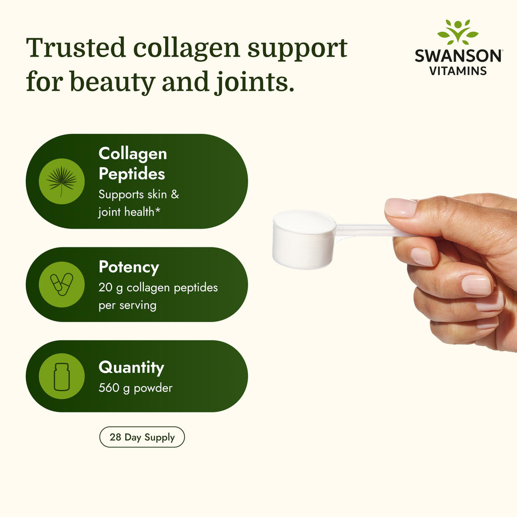 Swanson Collagen Peptides Powder Unflavored - 19.75 oz - image 3