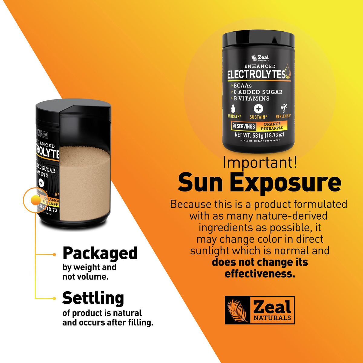 Zeal Naturals Electrolyte Powder - 90 Servings