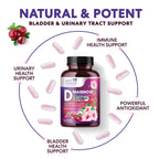 Health Nutrition Naturals D-Mannose 1300mg - Fast-Acting Organic D
