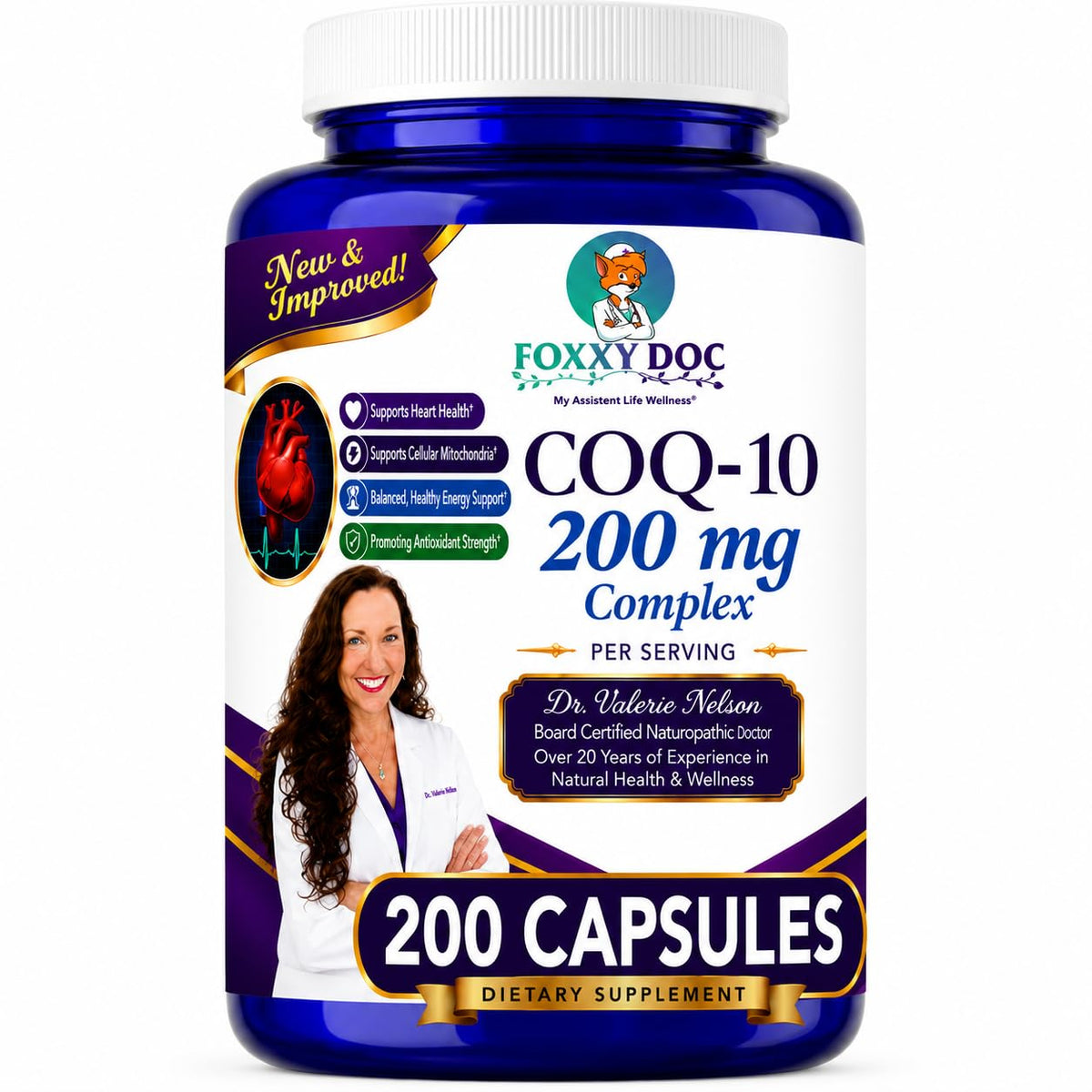 Dr. Valerie Nelson CoQ10 200 mg Heart & Cellular Energy