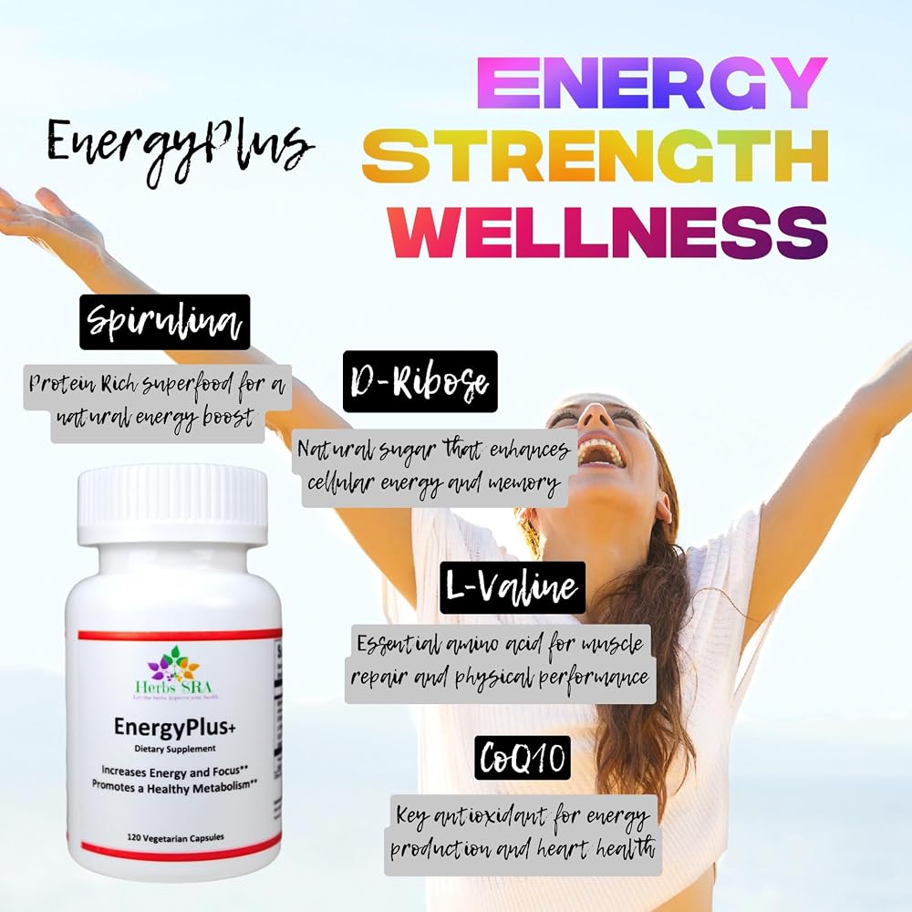 Herbs SRA EnergyPlus+ Natural Energy Support - 120 Vegetarian Capsules - image 5