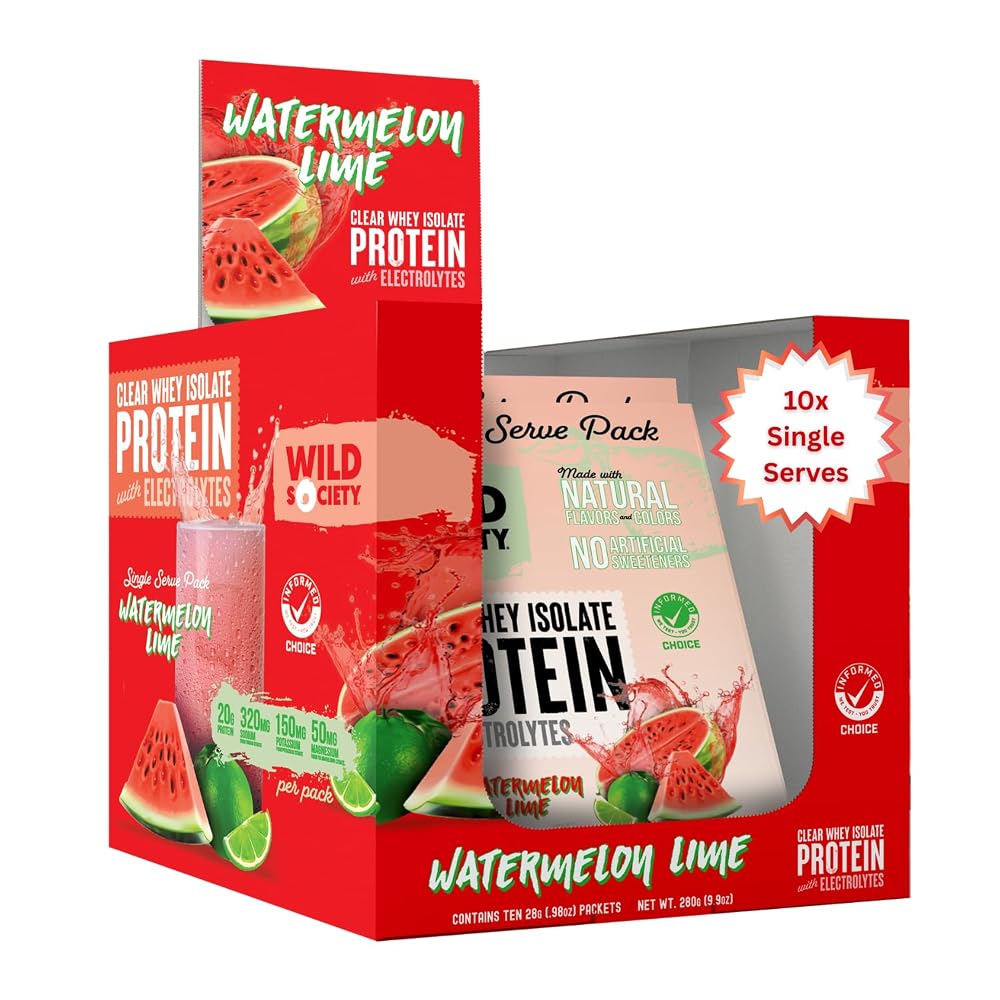WILD SOCIETY Clear Whey Protein Isolate Drink with Electrolytes