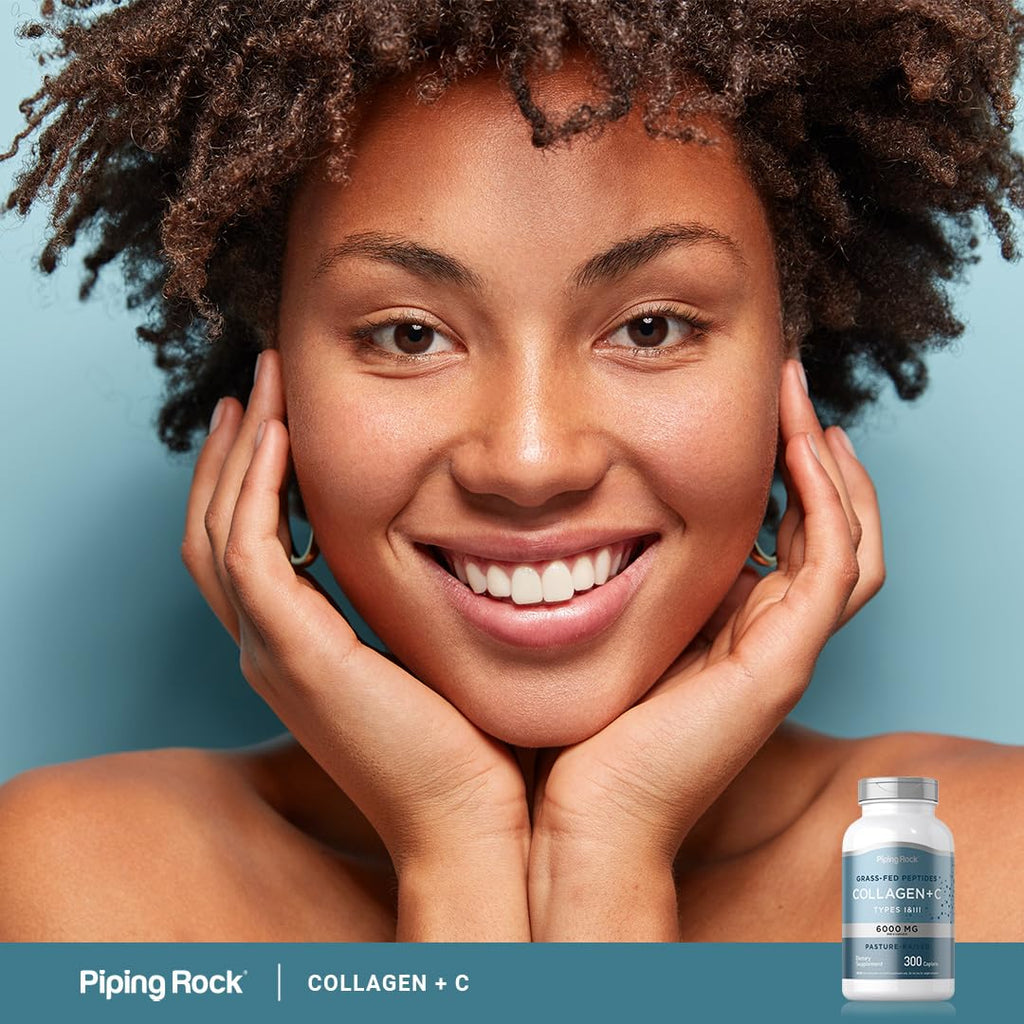 Piping Rock Collagen Peptides with Vitamin C 6000mg - 300 Caplets - image 6