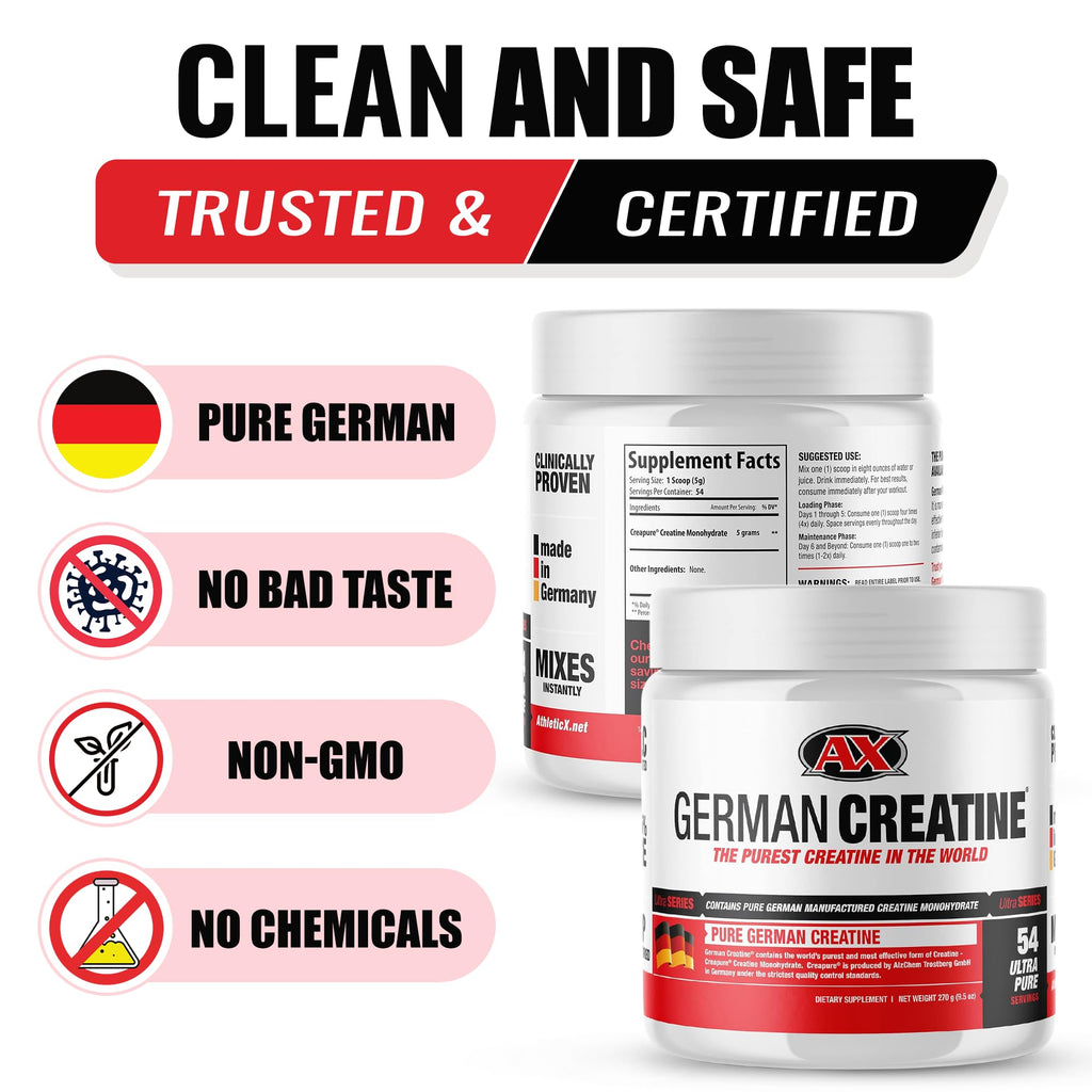 German Creatine Micronized Creatine Monohydrate Powder for Strength - 270g - image 3