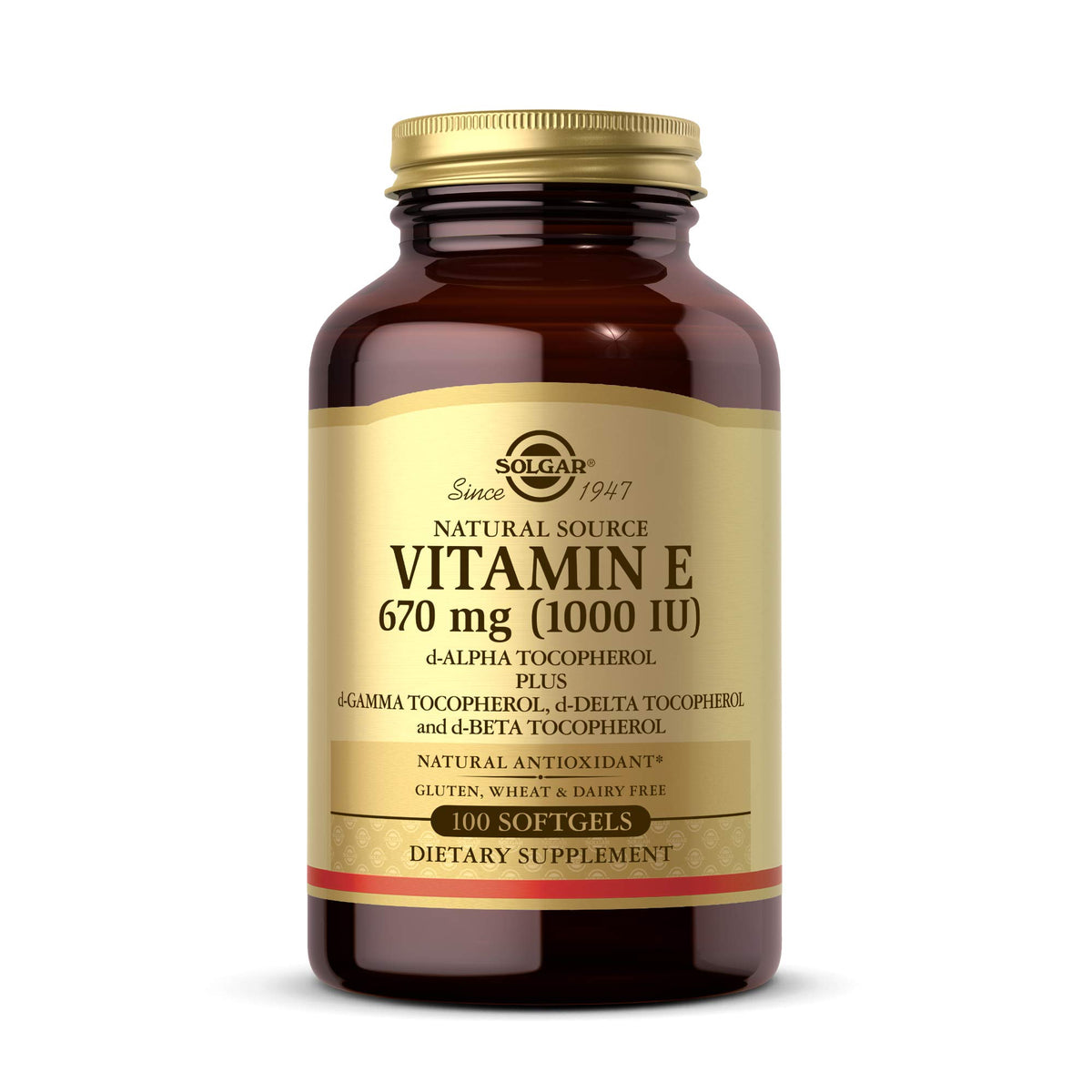 Solgar Vitamin E 670 mg (1000 IU) - 100 Softgels