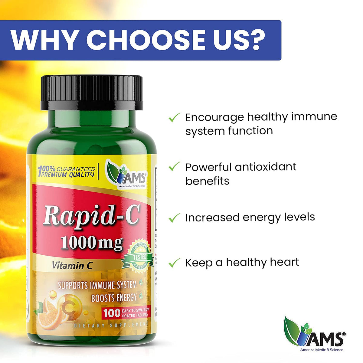 America Medic & Science Rapid-C 500mg Supplement - Vitamin C
