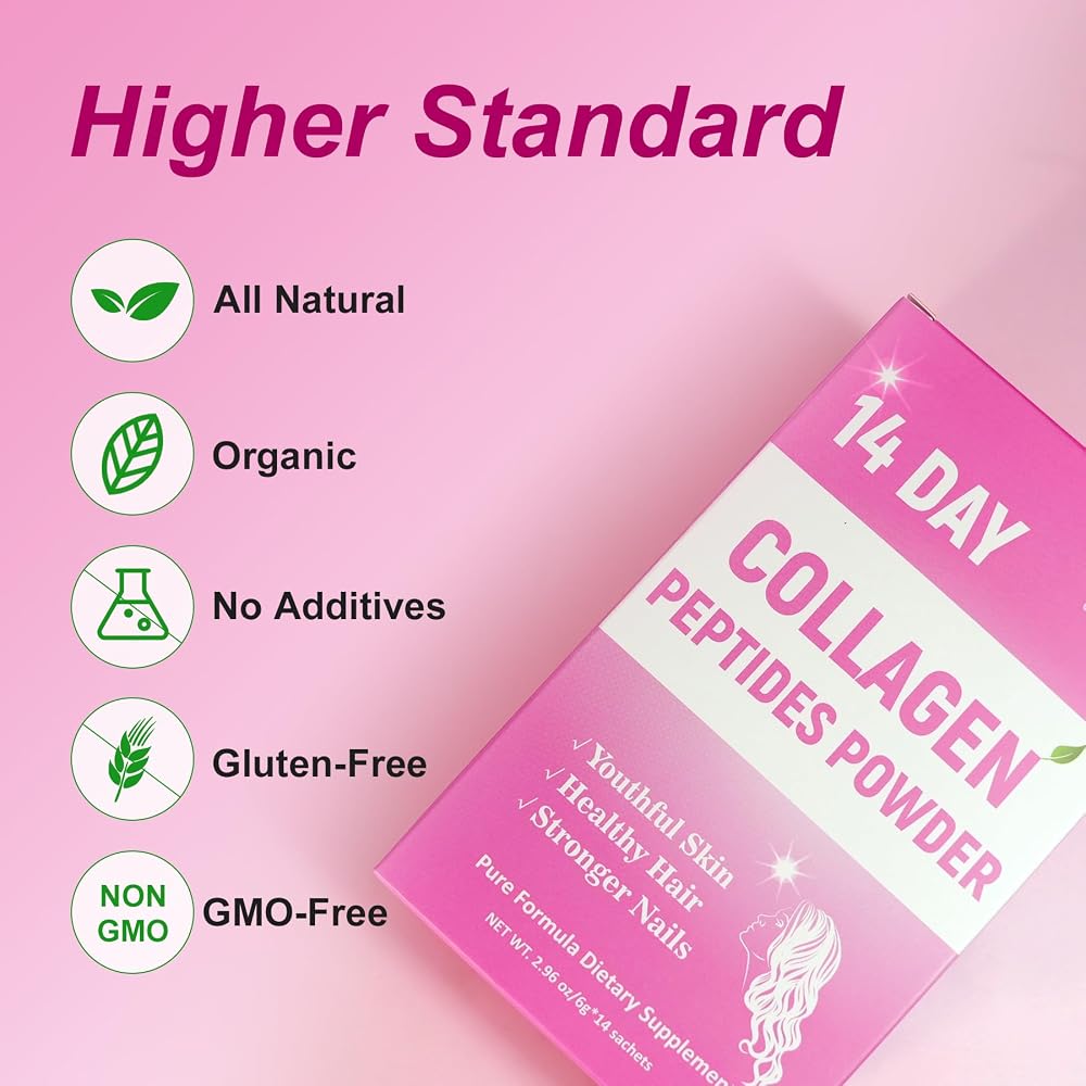 Laicuherb Collagen Peptides Powder for Skin, Hair & Nails - 14 Sachets - image 4