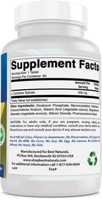 Best Naturals L-Carnitine Tartrate 500 mg - 90 Tablets - image 4