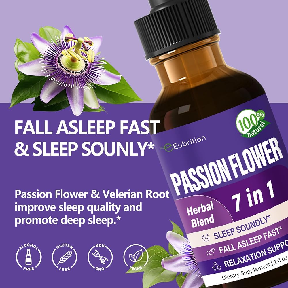 Eubrition Passion Flower Extract Sleep Support Drops - 2 fl oz - image 2