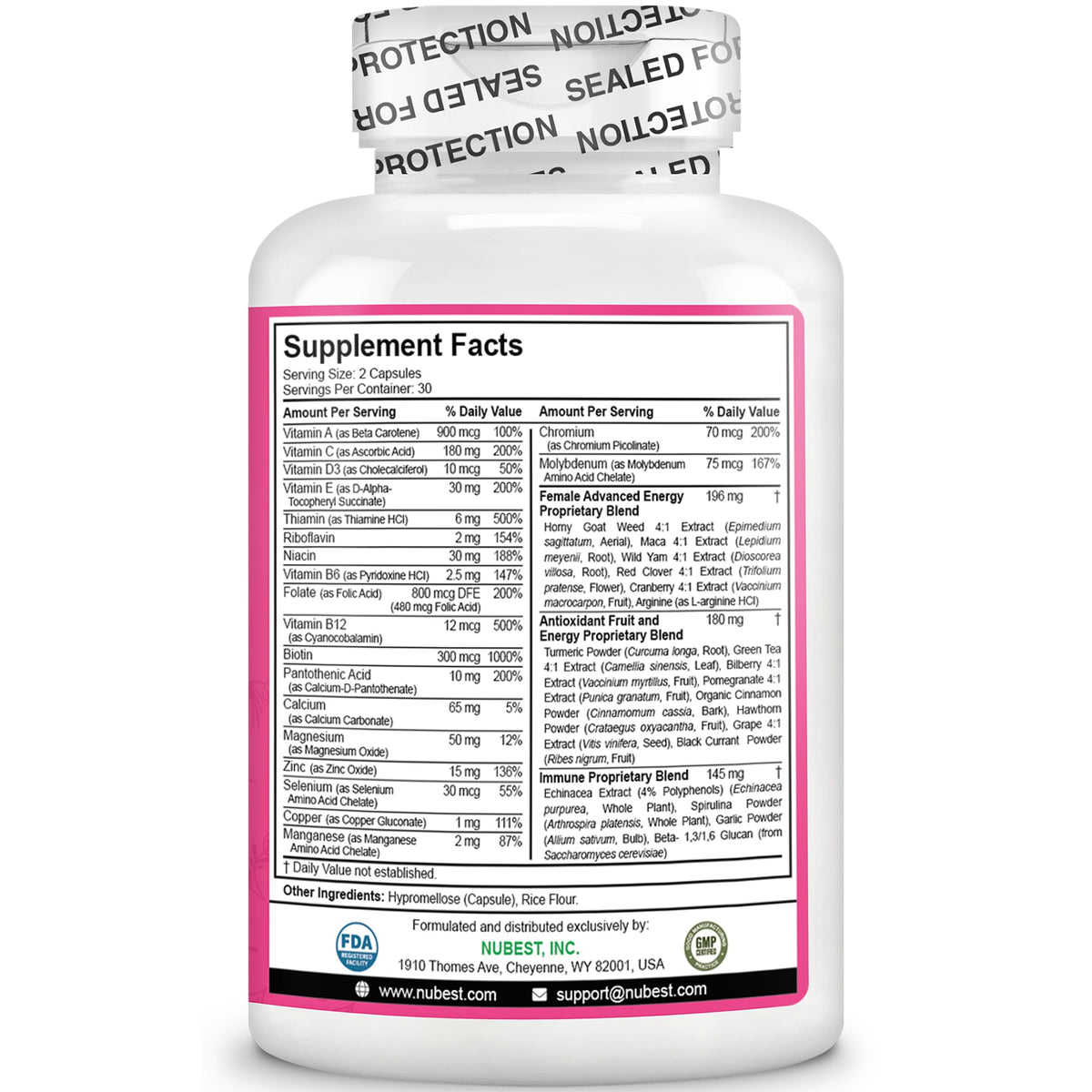 NuBest Multivitamin for Women with 39 Key Nutrients