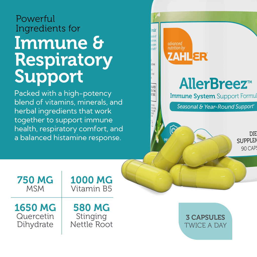 Zahler AllerBreez Immune System Support Formula - 90 Capsules - image 4