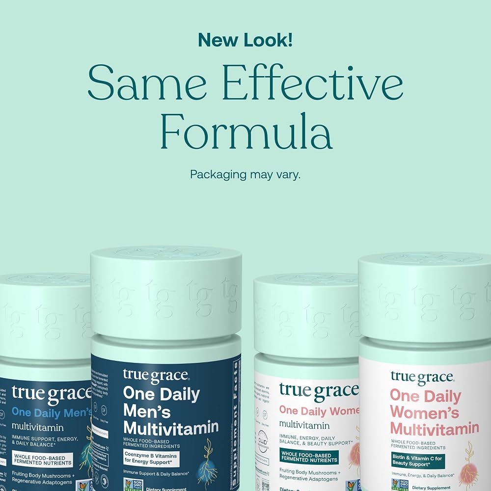 True Grace One Daily Men's & Women's Multivitamin - 60 Vegan Tablets - image 2