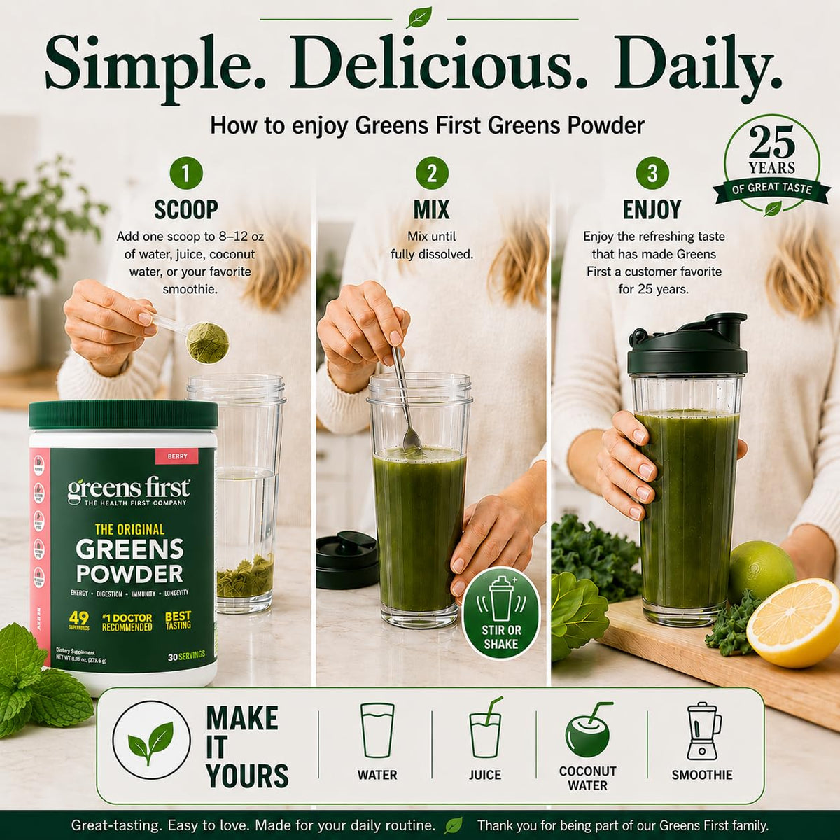 Greens First Original Greens Powder Berry - 30 Servings - image 7