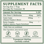 Green Organic Supplements Zinc and C - 90 Count - image 3