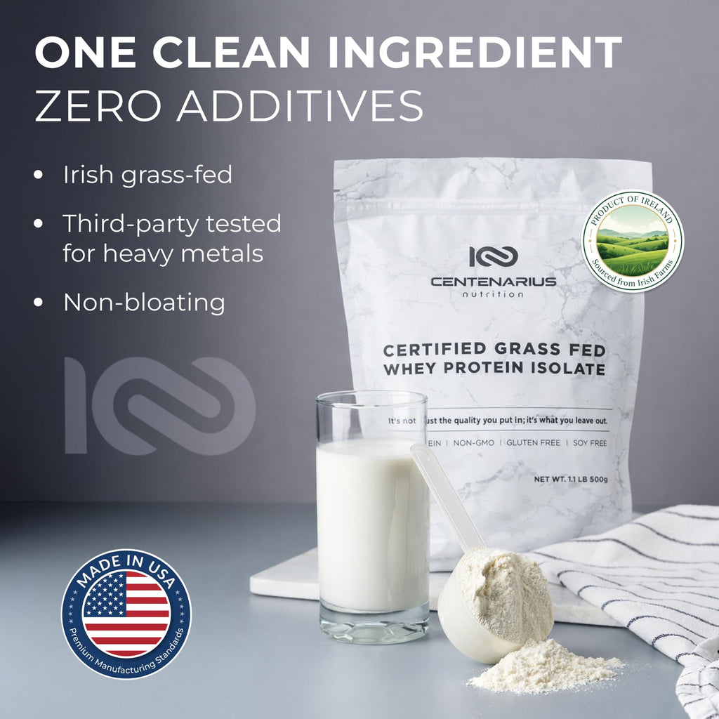 Centenarius Irish Grass-Fed Whey Protein Isolate - 500g - image 3