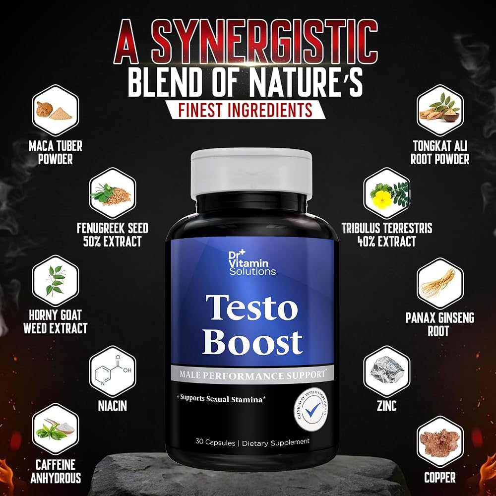 DR VITAMIN SOLUTIONS Testosterone Booster for Men - Tongkat Ali
