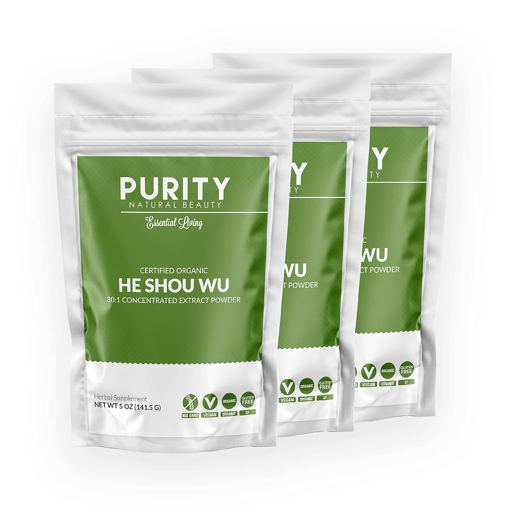 Purity Natural Beauty Certified Organic He Shou Wu - Large 5oz Bag