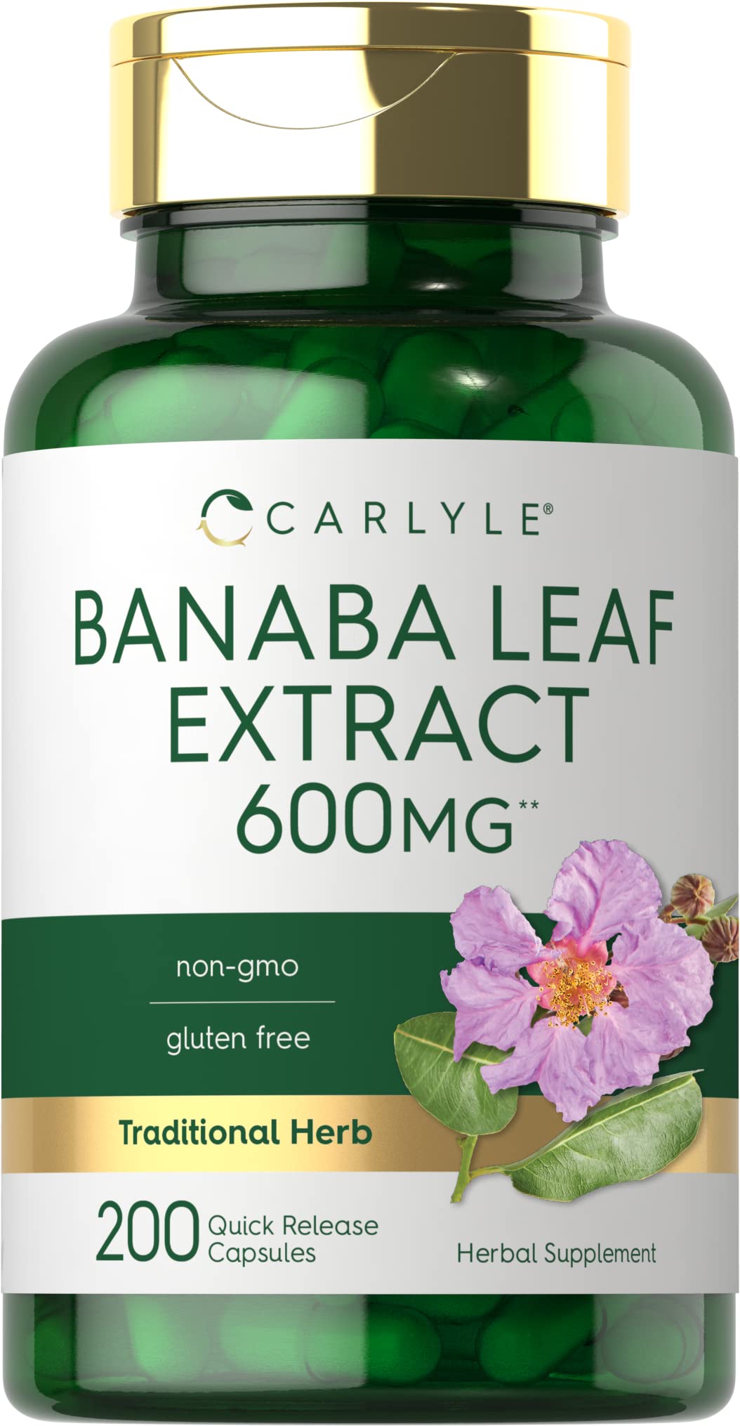 Carlyle Banaba Leaf Extract Capsules - 200 Count