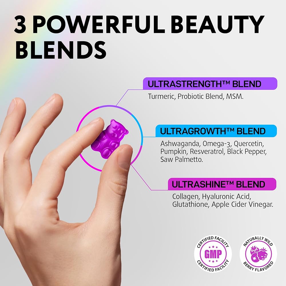 IQ Biology Biotin Gummies for Hair, Skin & Nails - 60 Count - image 5