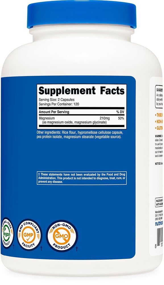 Nutricost Magnesium+ Regular Strength 210mg - 240 Capsules - image 5