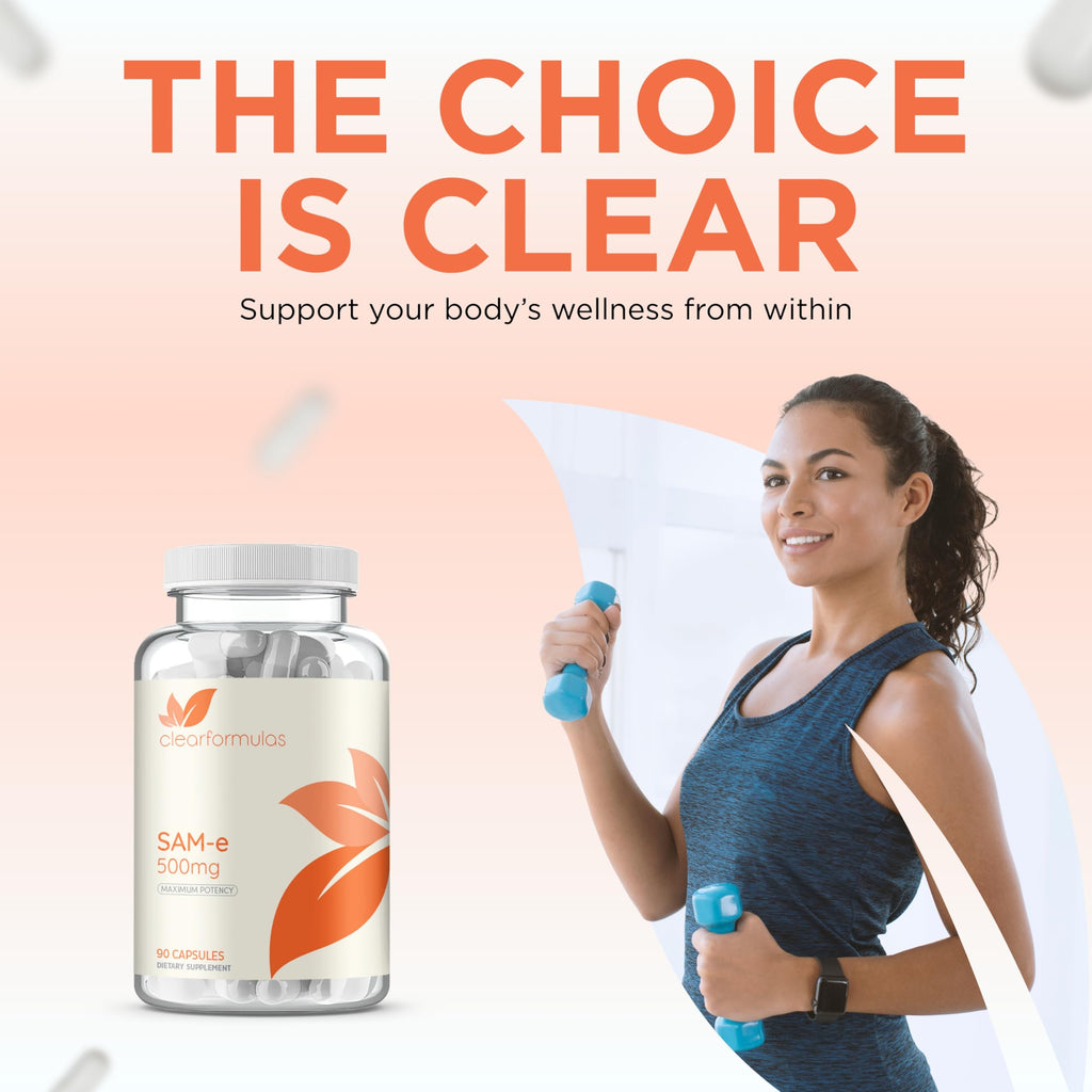 Clear Formulas SAMe 500mg Supplement - 90 Capsules - image 5