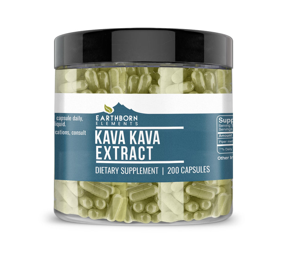 Earthborn Elements Kava Kava Extract - 200 Capsules